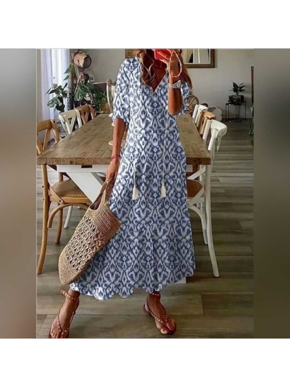 New In Package-Effortless Boho Dress with Flattering Fit Sz XL